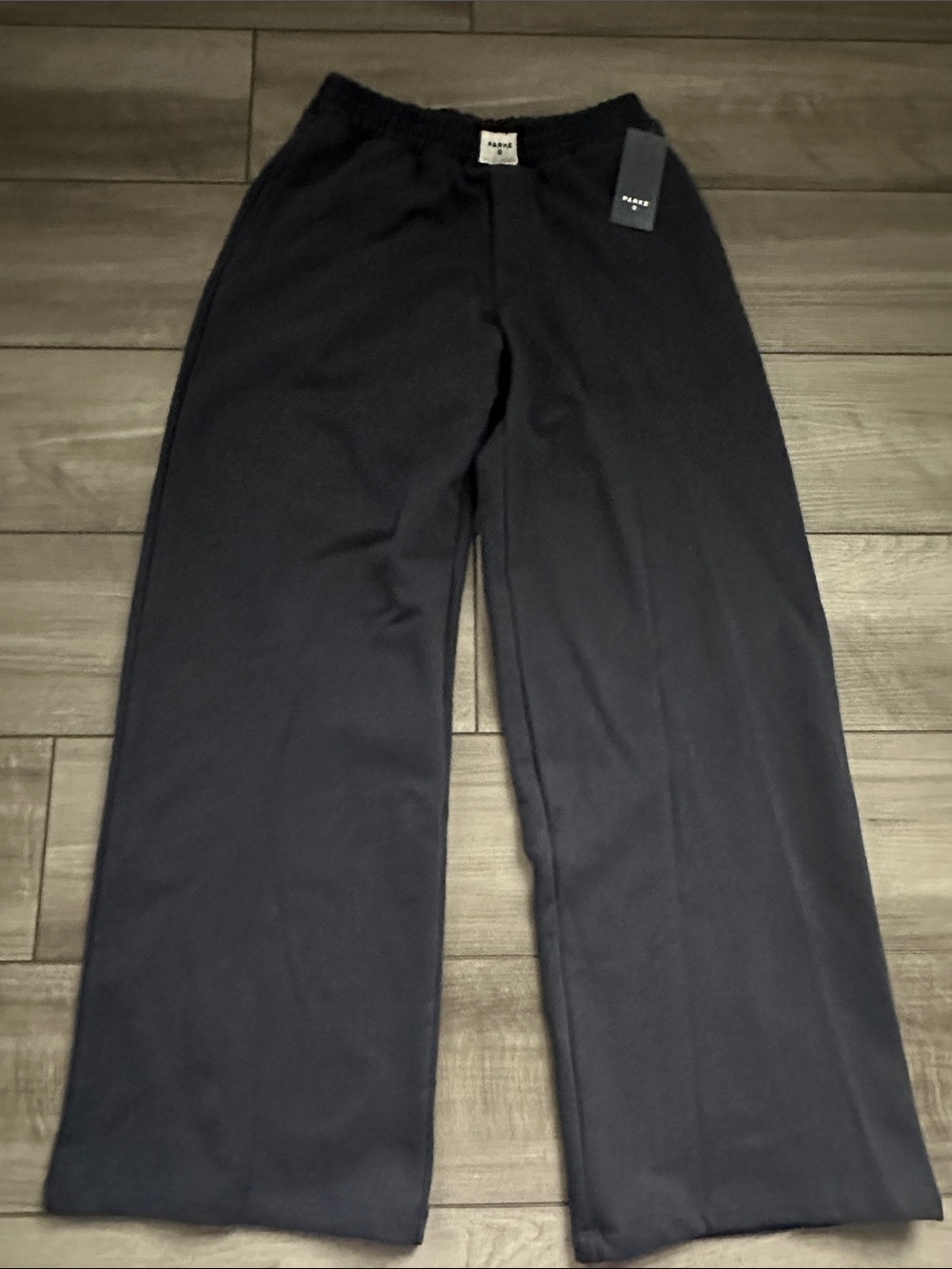 Parke x Target High-Rise Boxer Sweatpants/Wide-Leg Track Pants Navy Blue